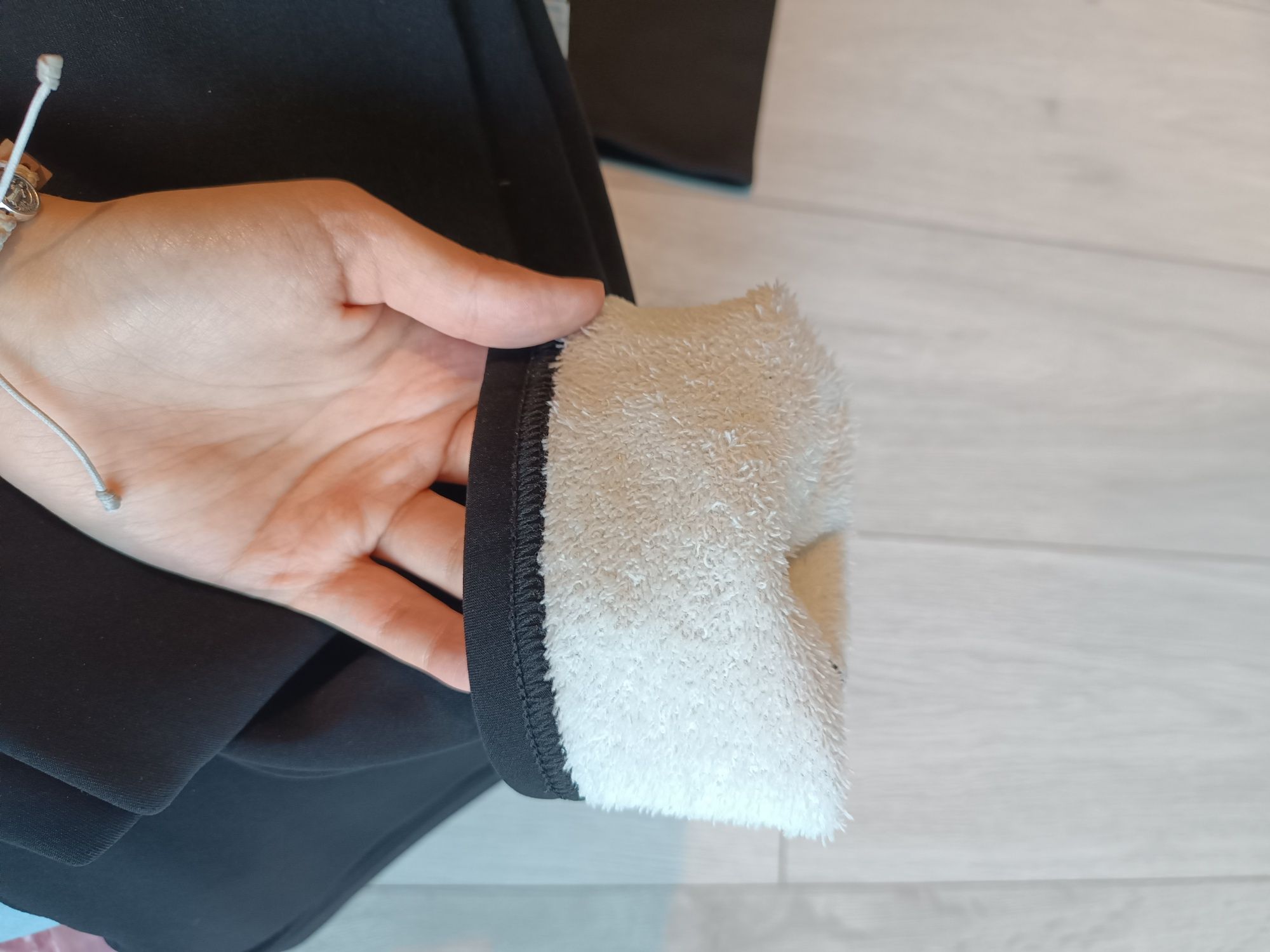 Legginsy getry czarne ocieplane M/L