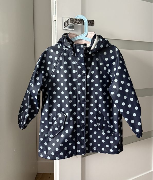 Kurtka przeciwdeszczowa H&M 110 116 dziewczynka z kapturem przejściowa