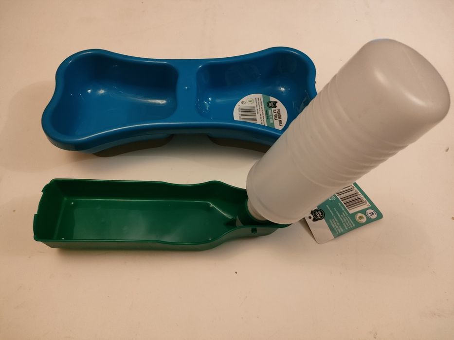 Podwójna miska i poidło turystyczne dla pupila ActivPet 450ml.