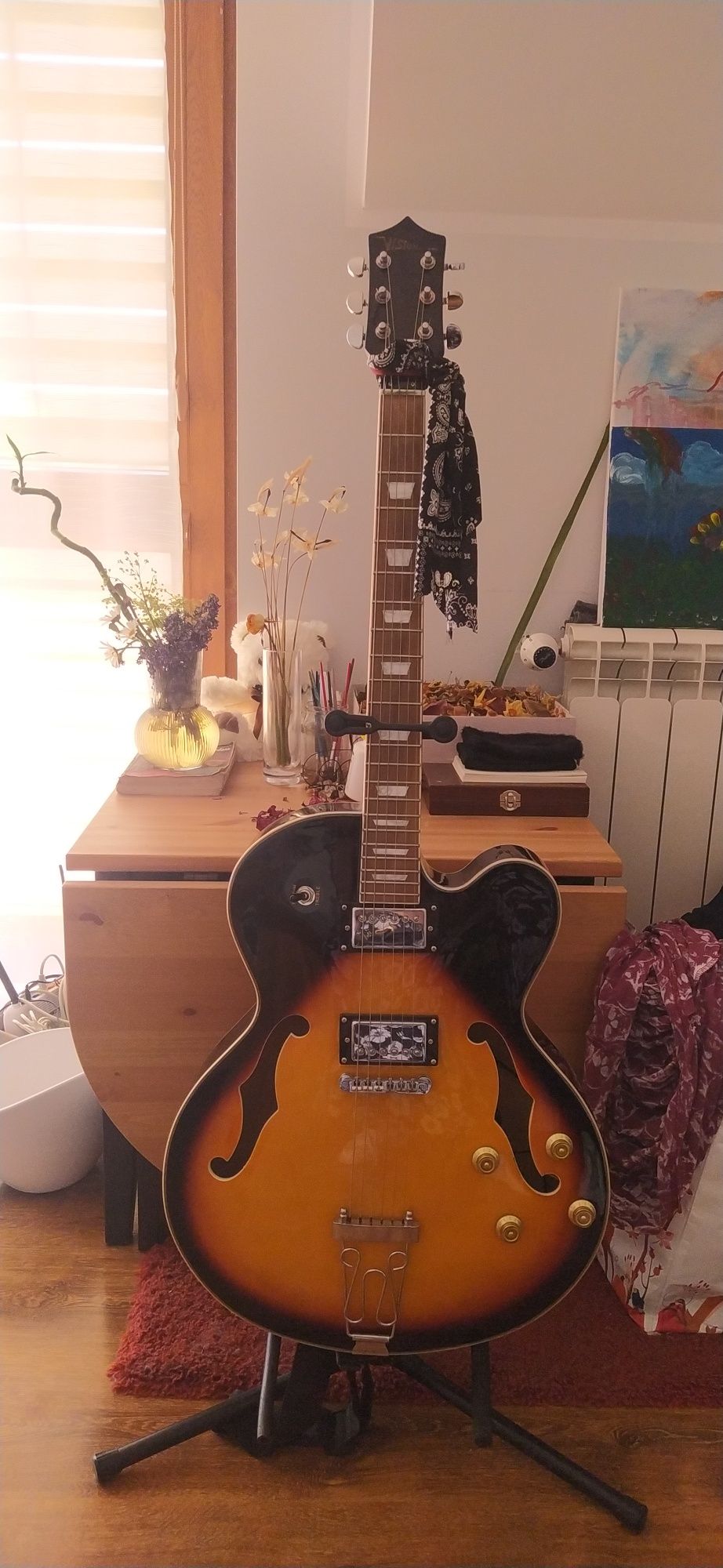 Gitarą elektryczną / akustyczna jazz hollowbody vision