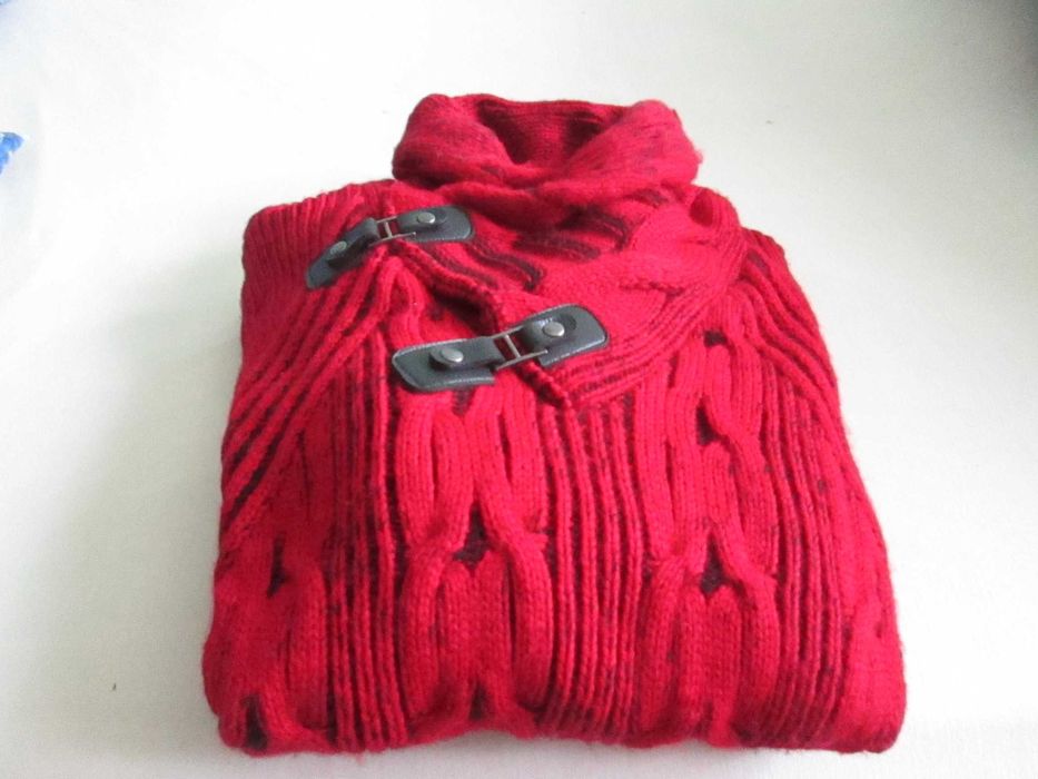 Sweter męski golf z kołnierzem