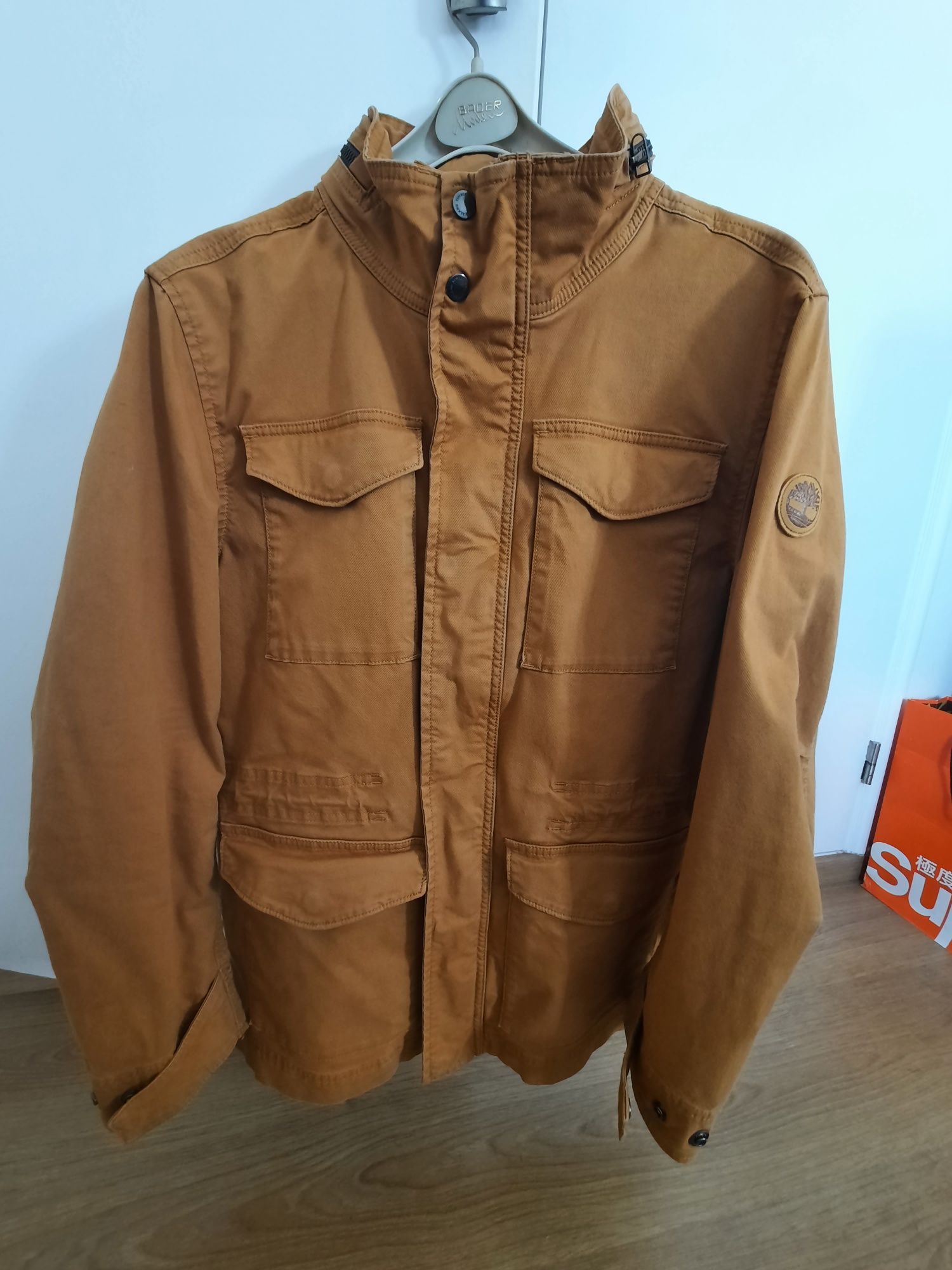 Timberland parka mostard colour
