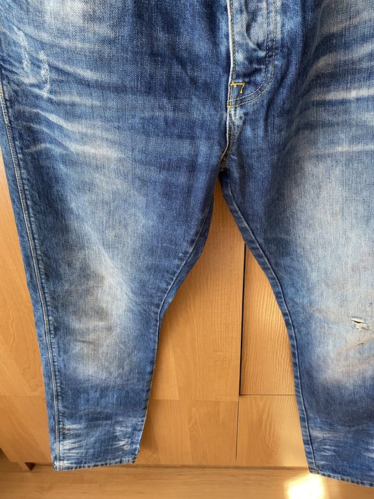 Jeansy męskie slim z przetarciami – rozmiar M (W32 L32)