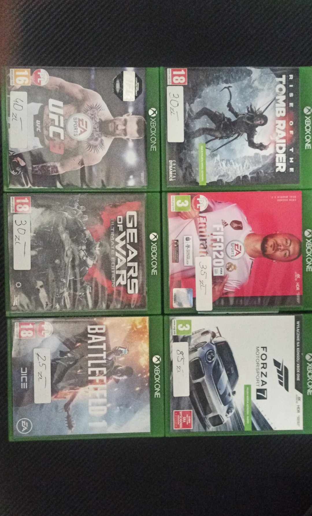 Sprzedam gry na Xbox one