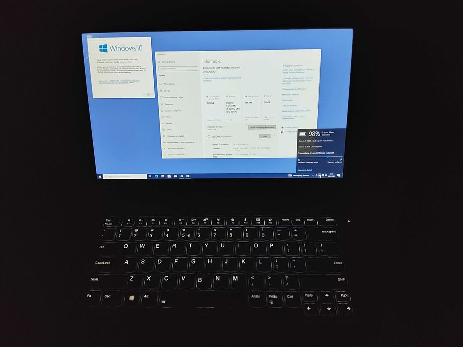 Ładny laptop Lenovo T480 i5 8GB podświetlana klawiatura