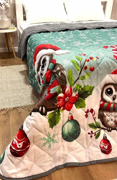 Подрунок на Миколая, Новий Рік! Плед на хутрі з героями на овчине