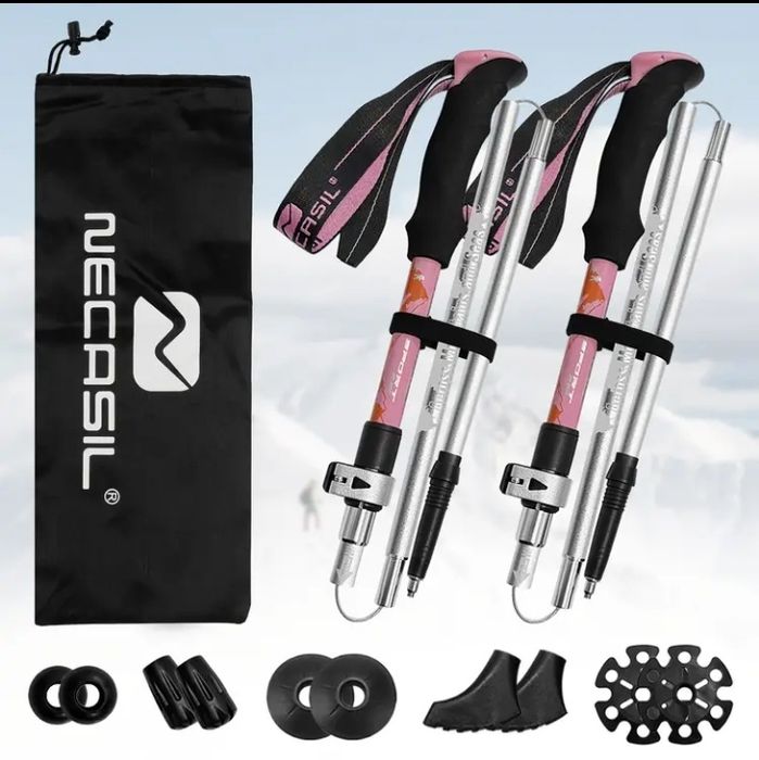 Пара складні туристичні палки, палиці для скандинавської ходьби