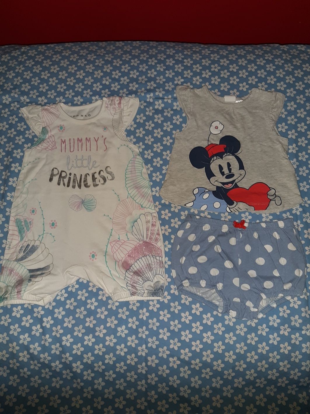 Koszulka spódniczka tu tu sukienka rampers minnie h&m Next 6-9 m