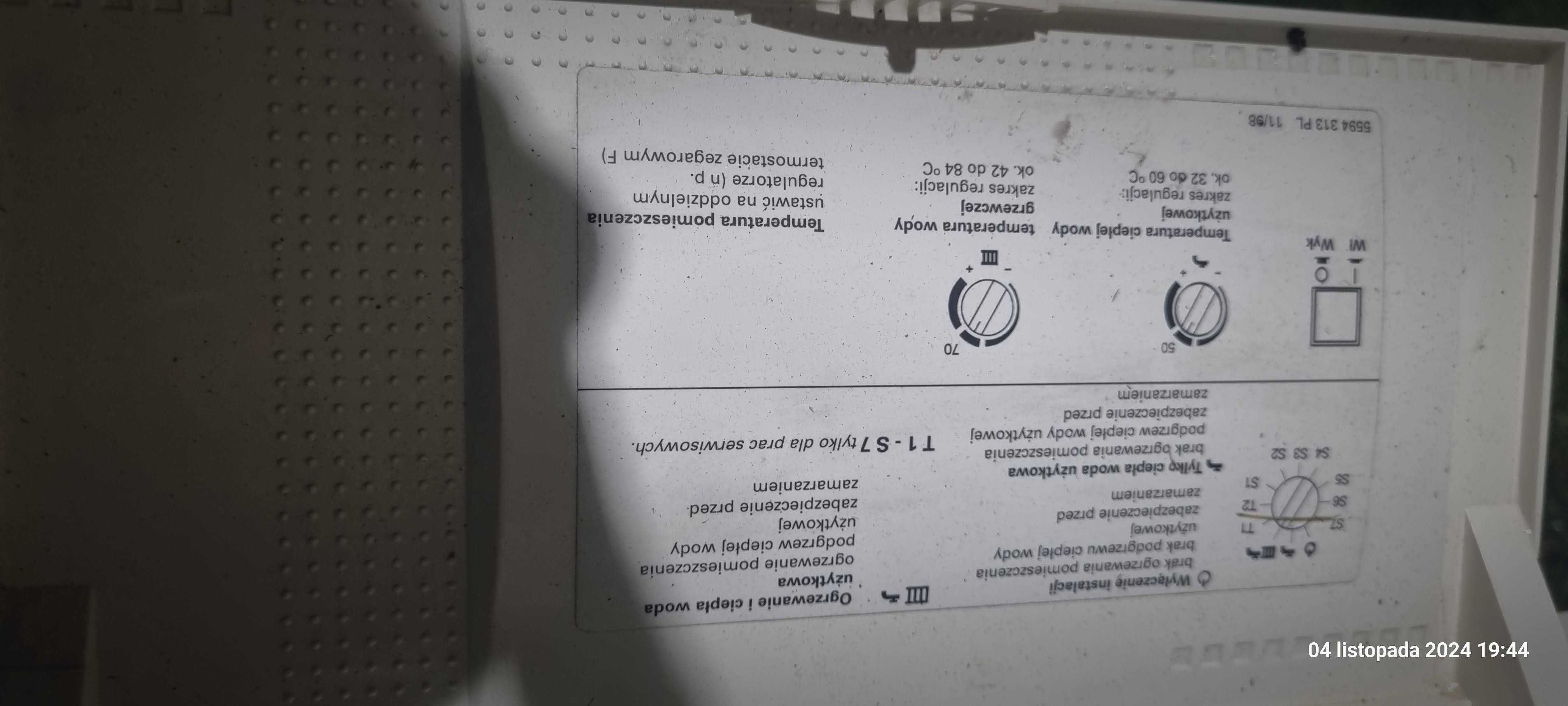 Viessmann Vitopend WHE0 panel sterujący elektronika z czujnikami