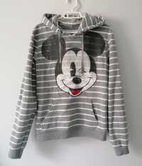 Bluza z kapturem Mickey Mouse, szara, sportowa