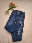 Spodnie damskie jeansowe z przetarciami xxs 32