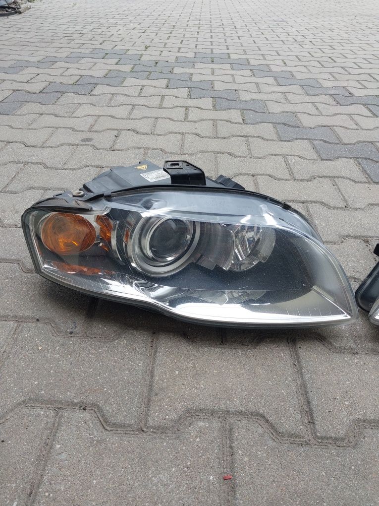 Lampy Audi S4 A4 B7 bixenon reflektory bi xenon przod przednie