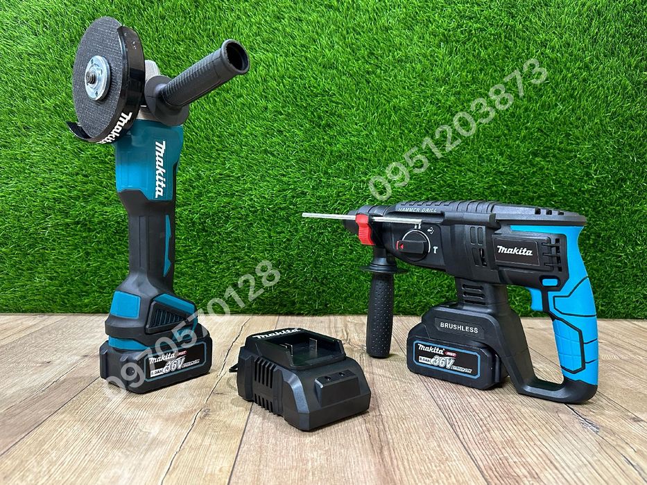Набор 2/1 Makita Болгарка DGA504BL Перфоратор DHR202 c акб 36V 8Ah