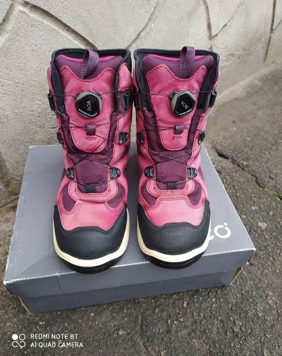 Ecco BOA 38 чоботи на дівчинку термоботинки зимові сапоги ботинки ессо