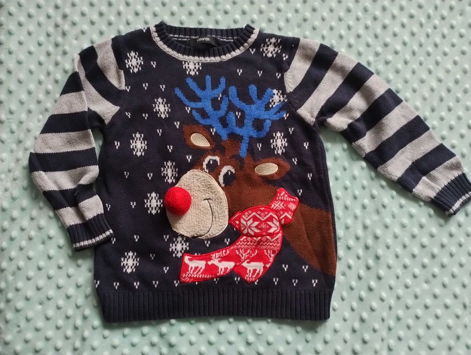 Sweter z reniferem George 98-104cm