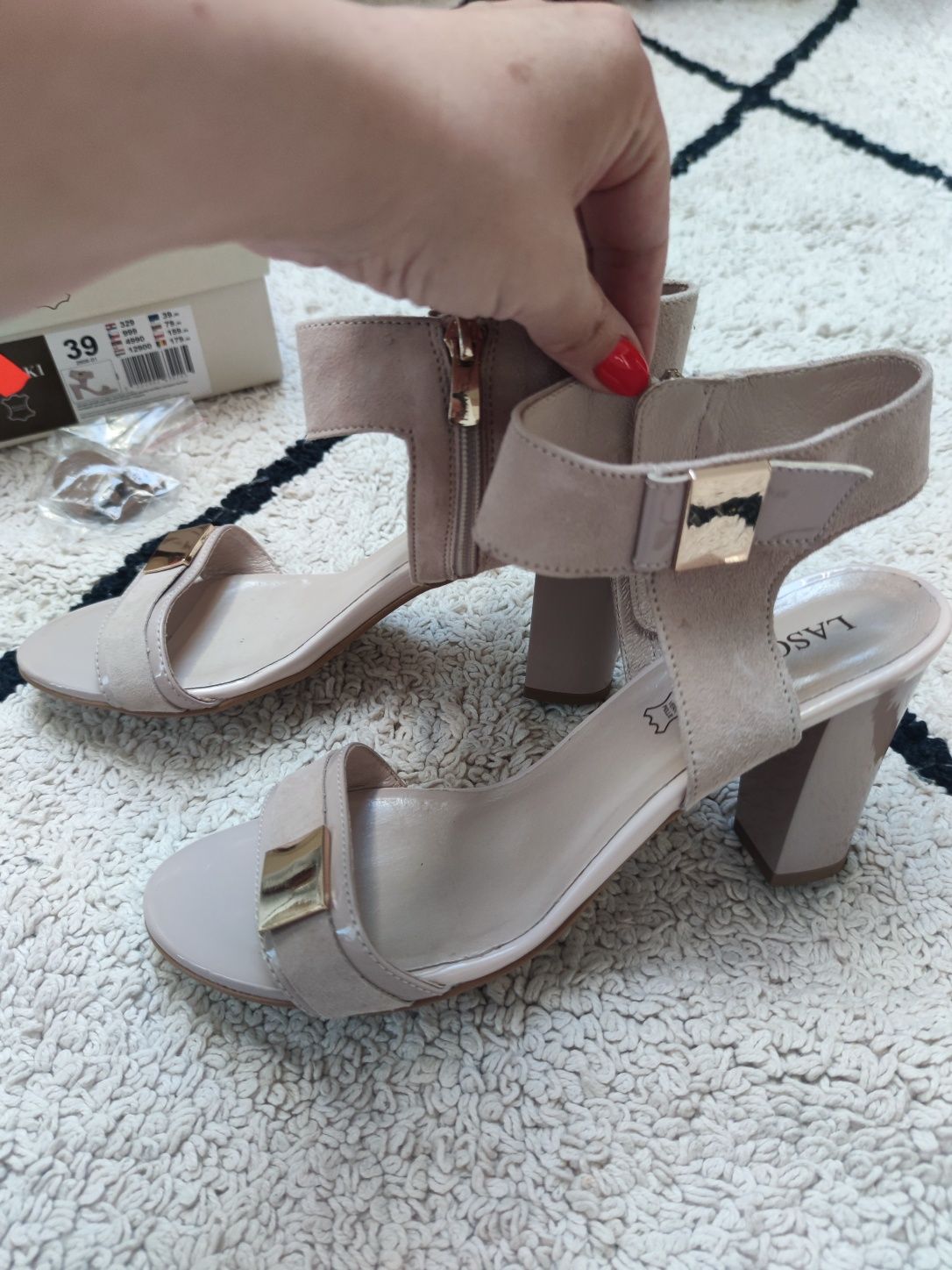 Sandały buty na obcasie lasocki 2608-01 Pink 1 rozmiar 39