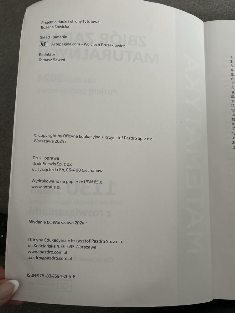 Zbior zadań maturalnych