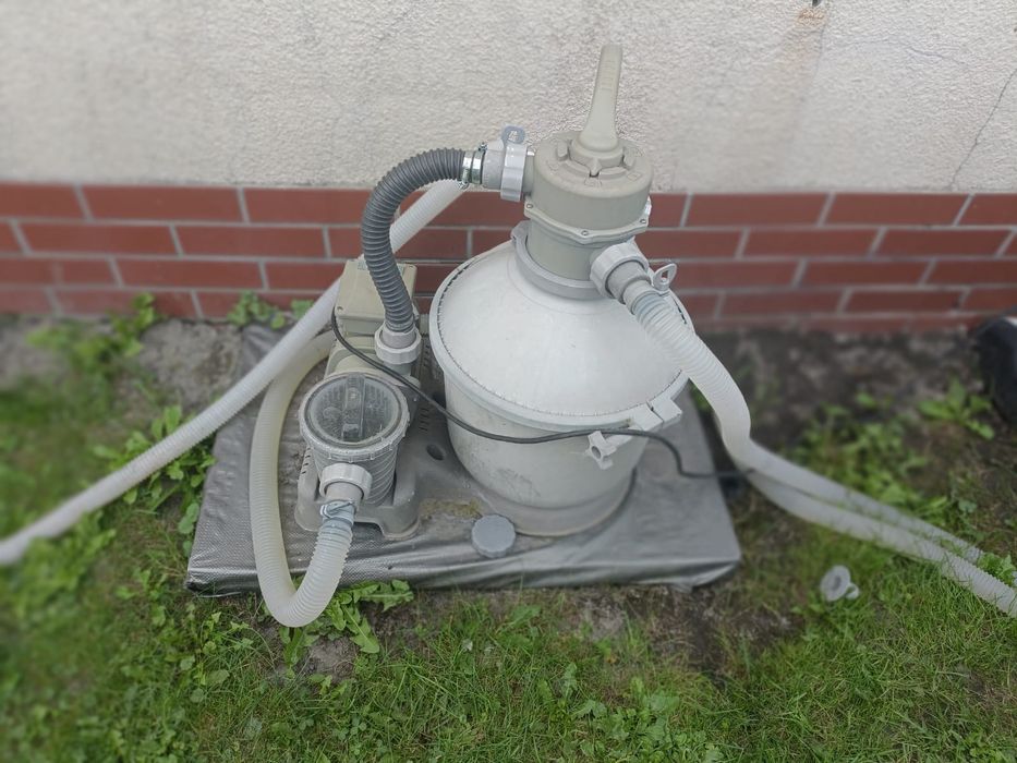 Basen stelażowy bestway steel pro max 457x107cm pompa piaskowa