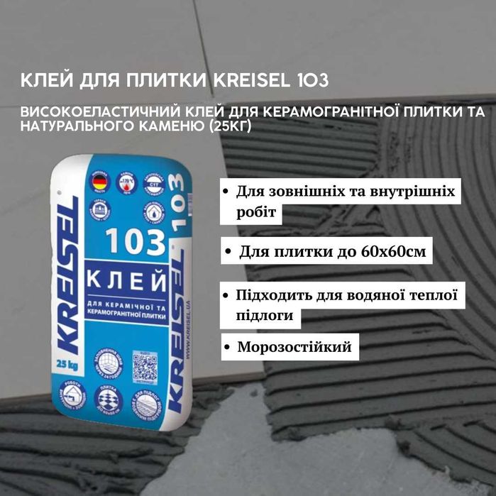 Клей для плитки Kreisel 104 NANOFIX T04 для  керамогранітної плитки