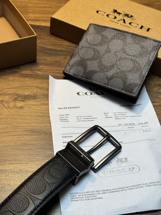 Подарунковий ремінь гаманець coach