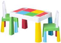 Zabawka Komplet MULTIFAN ECO  stolik + 2 krzesełka multikolor TEGA