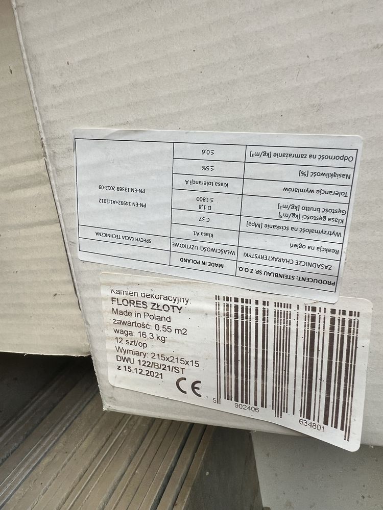 Plytki na ścianę Kamień dekoracyjny Flores Złoty Płytki betonowe