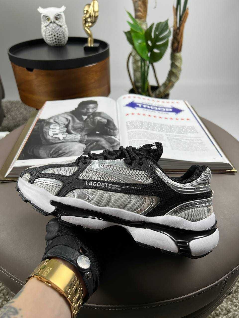 Чоловічі кросівки лакоста Lacoste L003 2K24 Grey Black Silver [41-46]