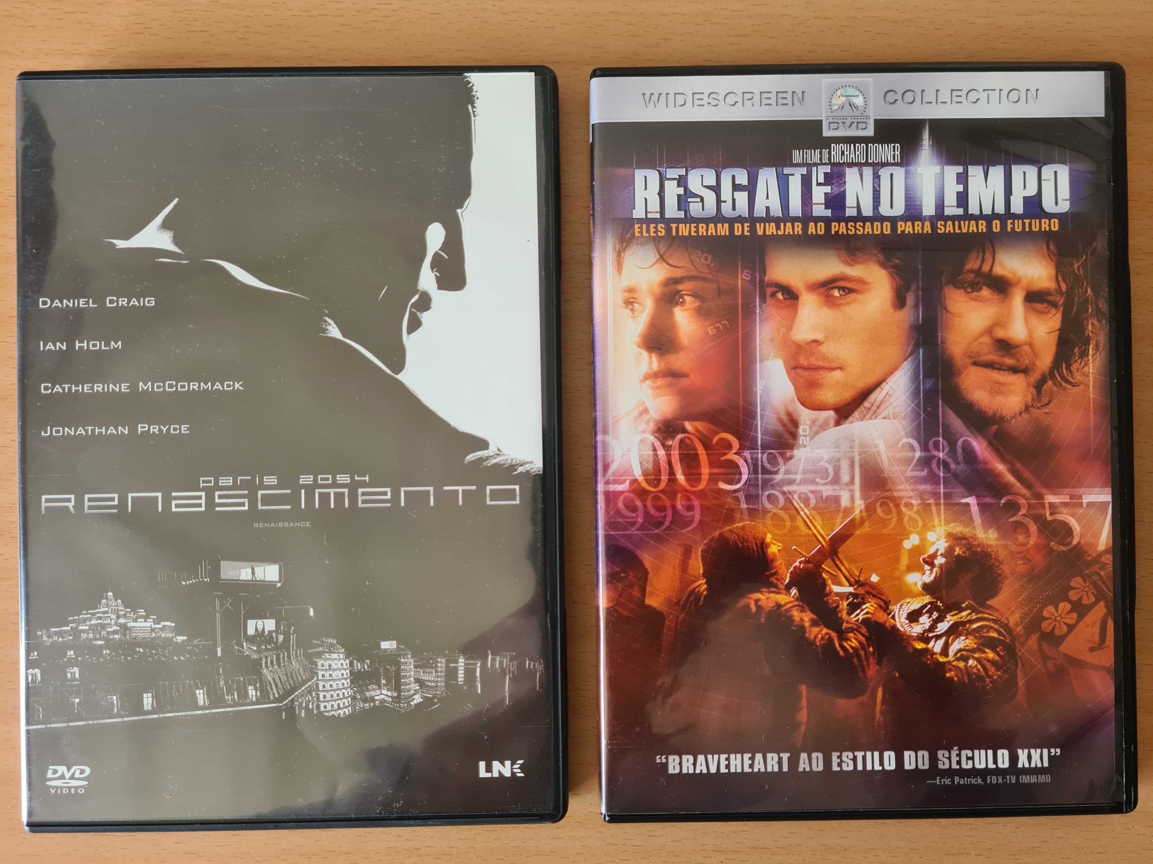 2 filmes em DVD sobre o futuro e viagens no tempo