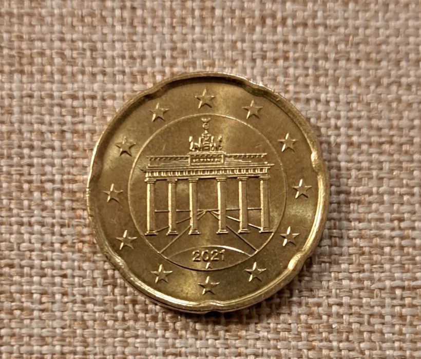 20 eurocentów  Niemcy z 2021 roku.