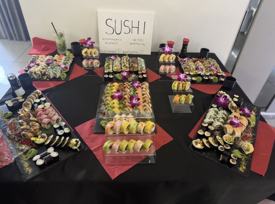 Catering sushi na imprezę, wesele - stół sushi - YOKI sushi
