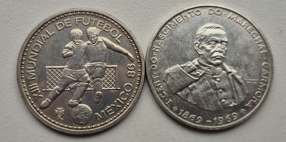 Португалія 50 та 100 ескудо 1969 - 1986 рр. Срібло