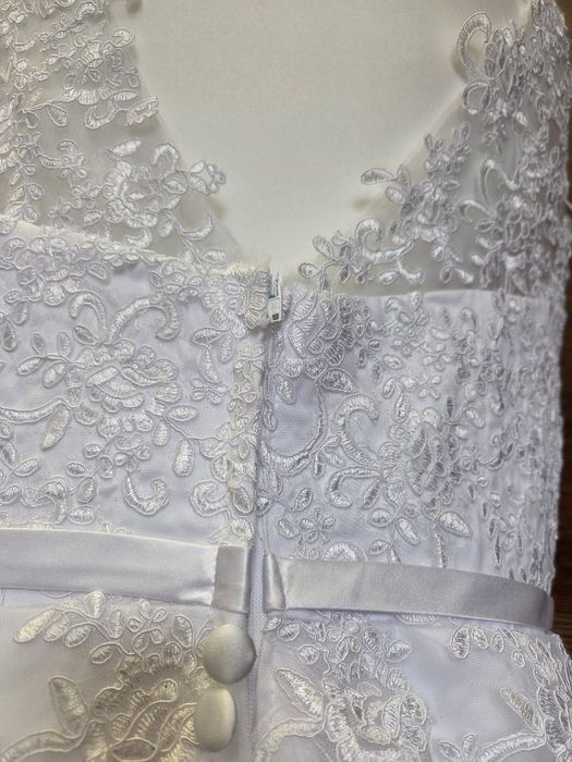 Suknia ślubna 7/8 śnieżna biel