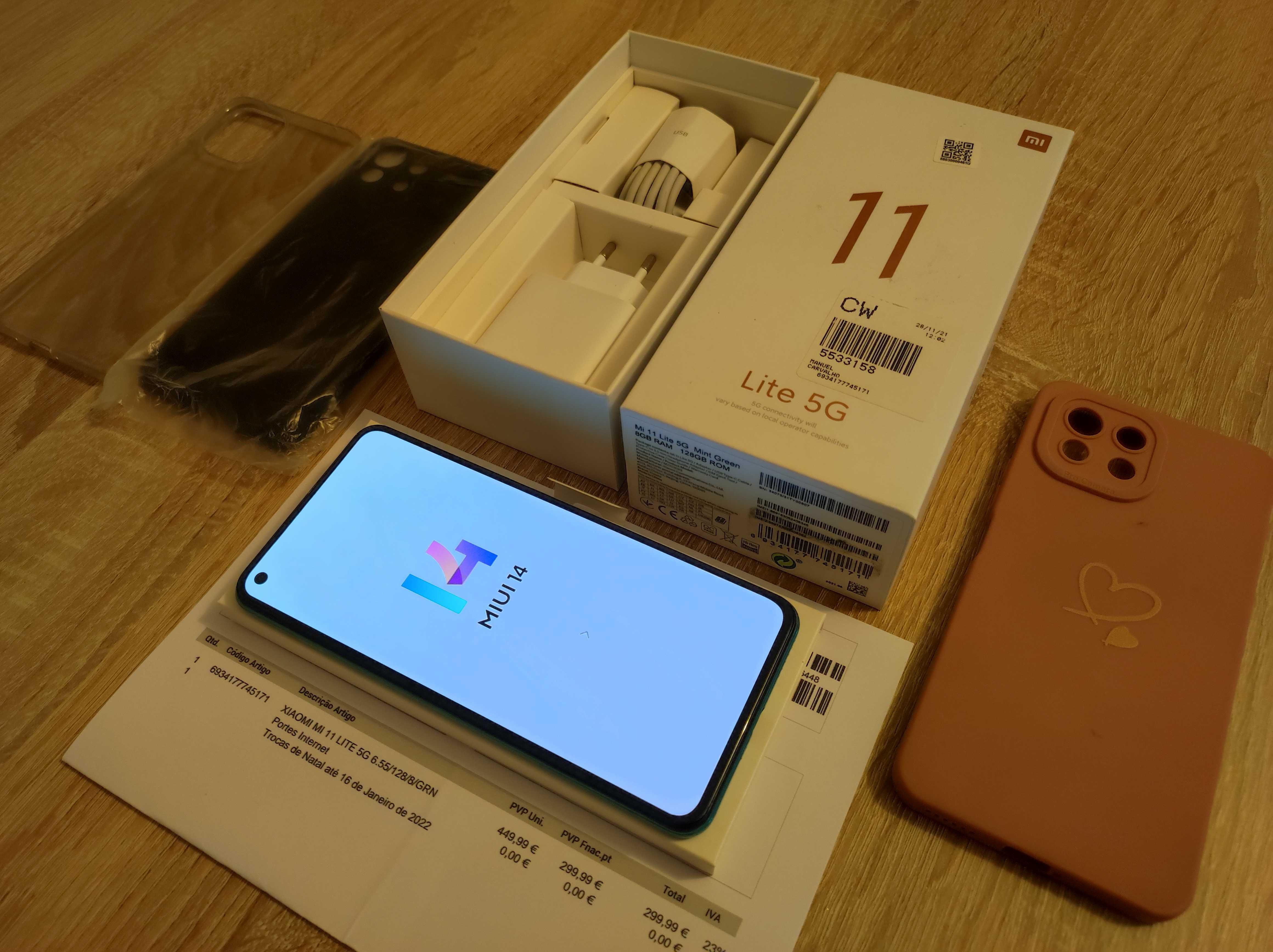 Pack Xiaomi mi 11 lite 5G (8Gb RAM / 128Gb ROM) c/ pelíula e 3 capas