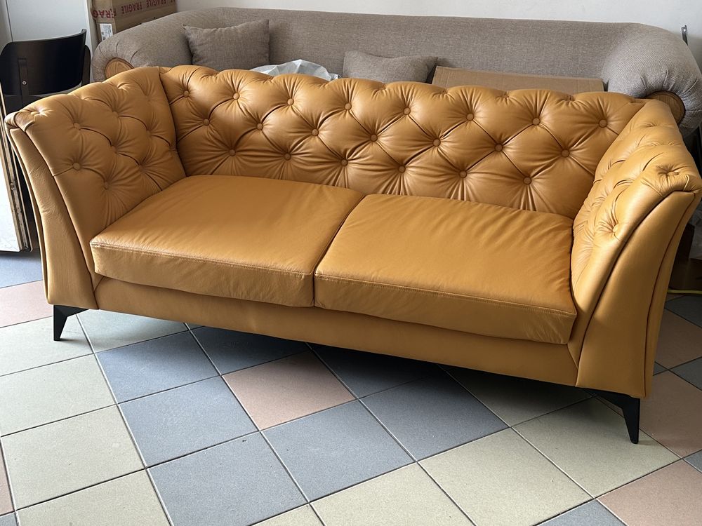 Promocja 30 %.Sofa Chesterfield Gino Skóra Naturalna !!!