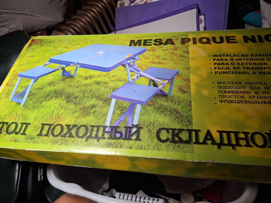Mesa de Piquenique Dobrável e Portátil