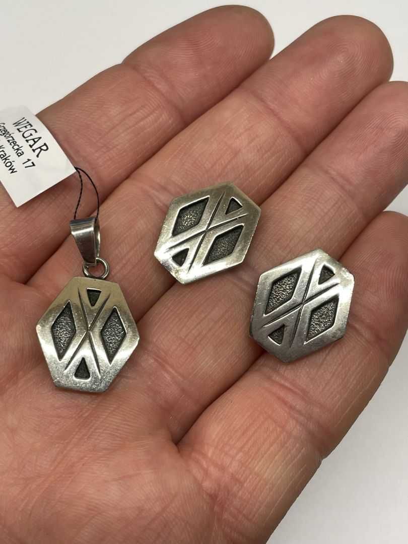 Srebrny Komplet - 12,06g - KOLCZYKI I ZAWIESZKA - Kraków