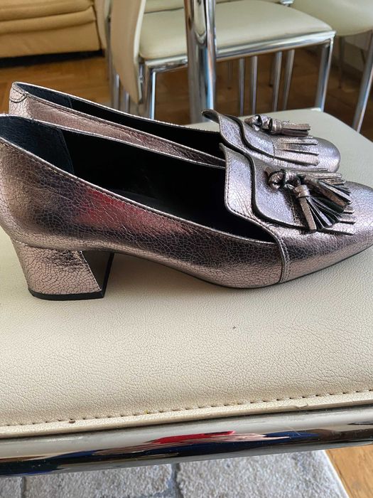 Next eleganckie czółenka , pantofelki na klocku  r 36/37