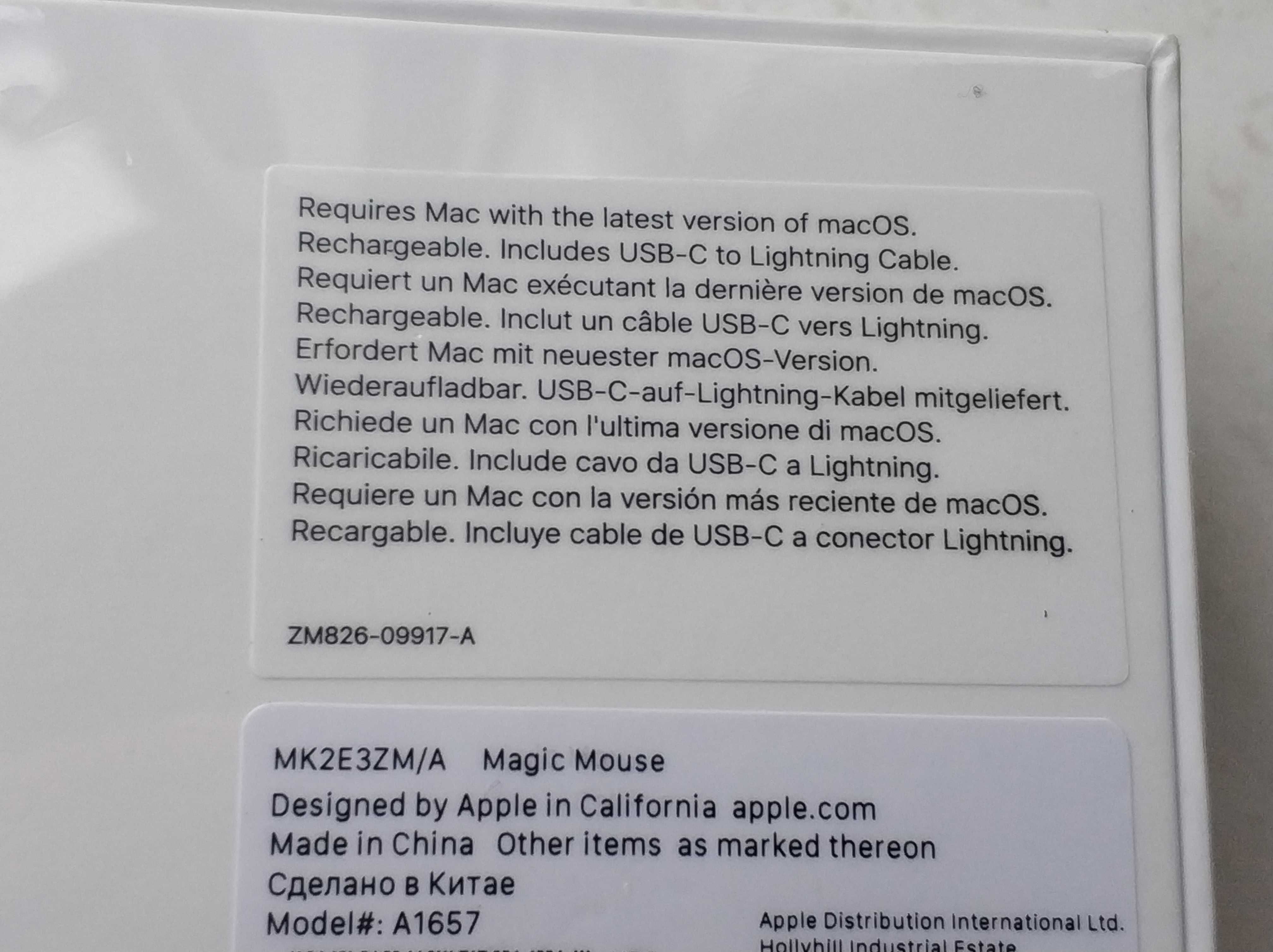 Нова Magic Mouse 2 + кабель Type C, а1657