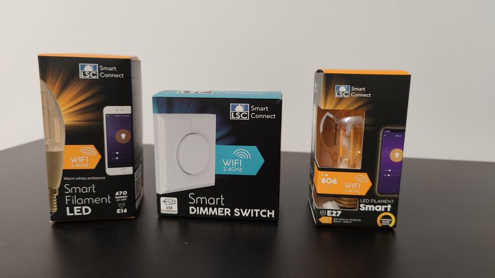 LSC Smart Connect 2x żarówka LED e14, e27 + ściemniacz ścienny