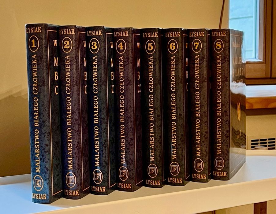 Malarstwo Białego Człowieka Waldemar Łysiak Tom 1-8 całe Wydanie I