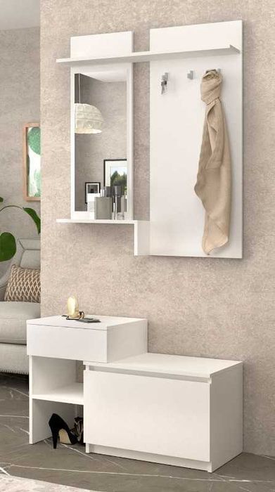 Вішалка з дзеркалом з тумбою/Вішак/Передпокій/Вешалка с тумбой