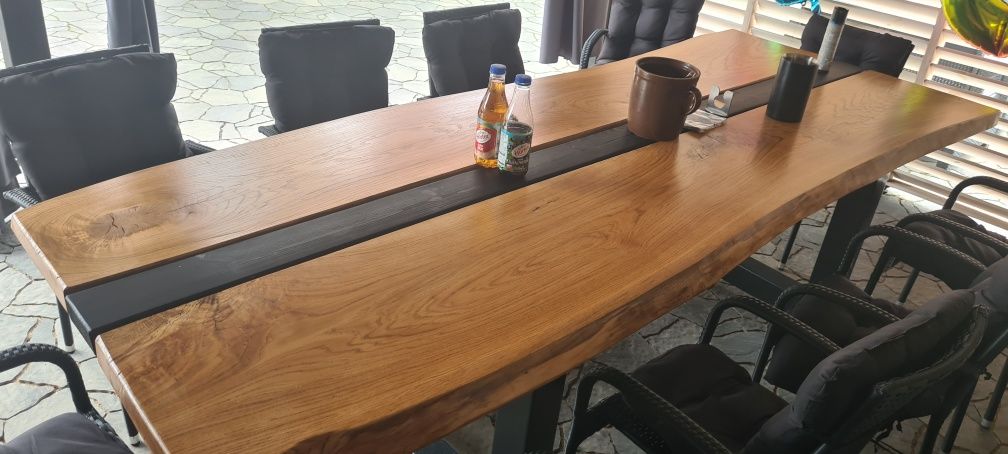 Stół bar meble ogrodowe loft dębowe