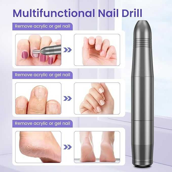 Elektryczna frezarka do paznokci manicure przenośna mała Nail Drill