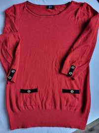 Czerwony sweterek S F&F