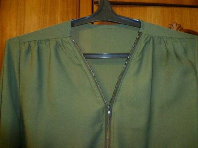 Шикарная блузка -кофточка - туника XL-XXL с молнией свободная в идеале