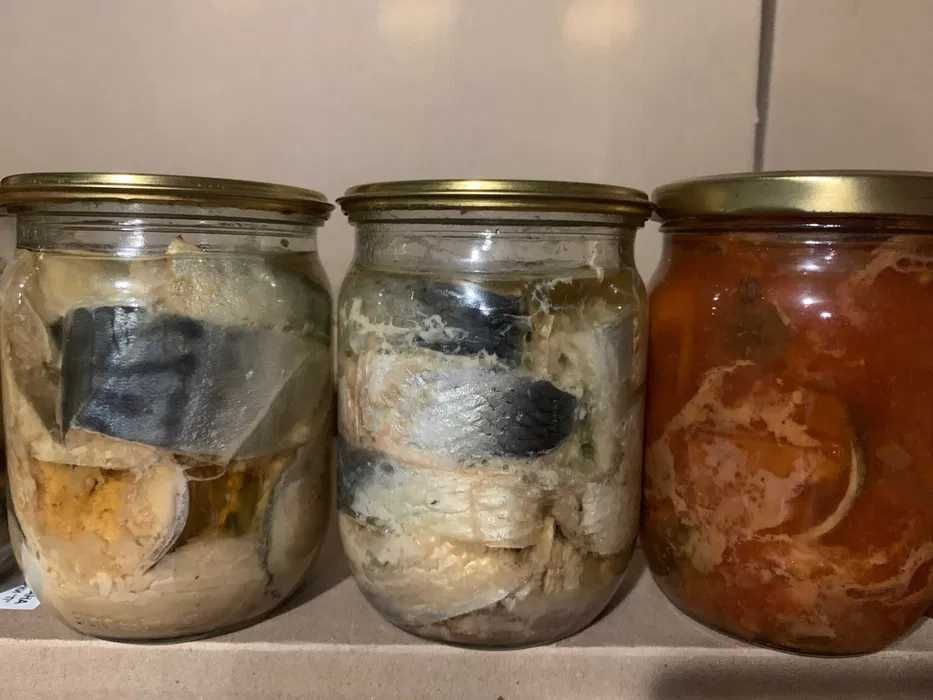 Рыбные и мясные каши,тушенка,салаты.