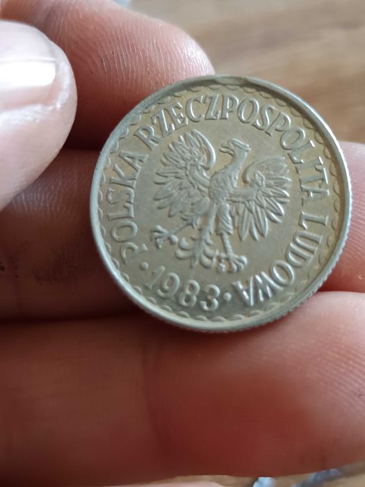 Sprzedam monetę 1 zloty 1983 rok skrętka odkrój blachy