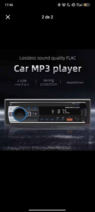 Radio Bluetooth Para Carro Novo!