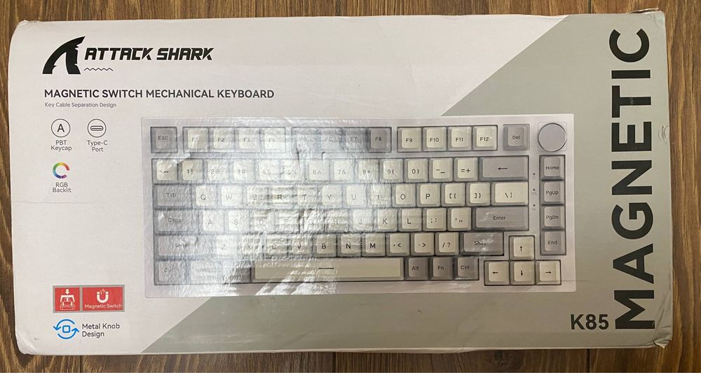 Кіберспортивна клавіатура Attack Shark K85 (магнітна, Rapid Trigger)