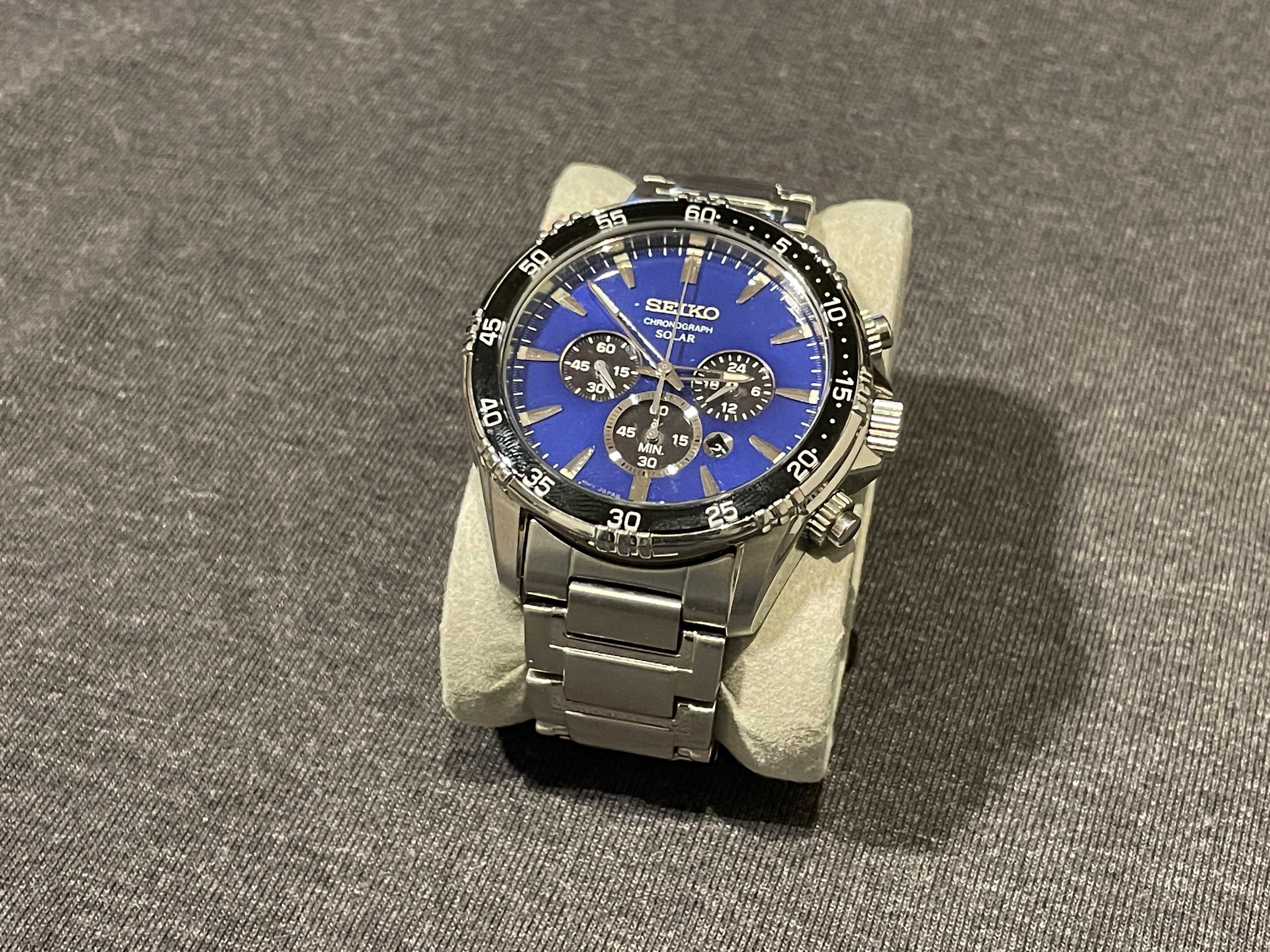 Seiko Solar Chronograph lodówka na rękę zegarek Polifema